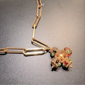 Gold Plated Gems Cross Necklaces